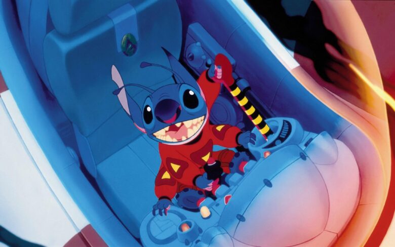 Stitch wallpaper for computer with guy having fun 1920x1200