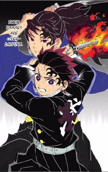 Tanjiro demon slayer manga wallpaper colorful 750x1190