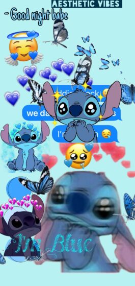 Unique blue stitch wallpaper aesthetic for phone 1080x1920