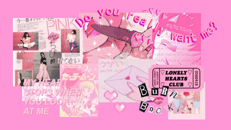 Y2k wallpaper laptop pink