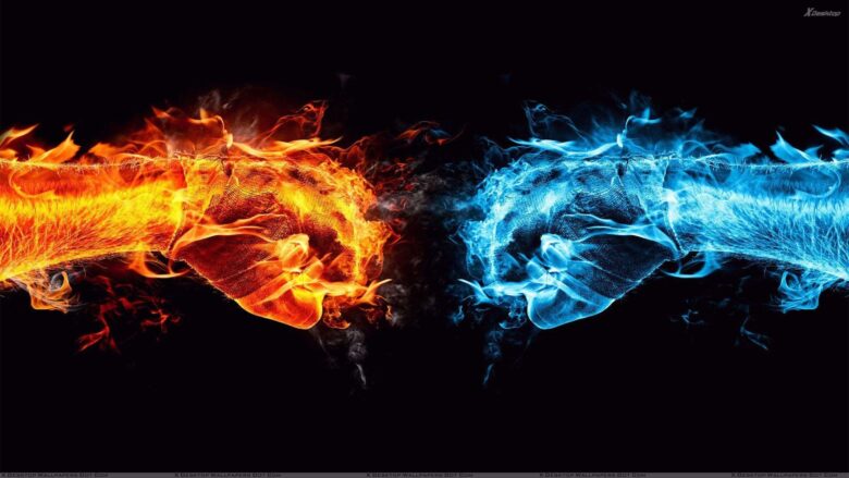 1920x1080 wallpaper fire and ice hands