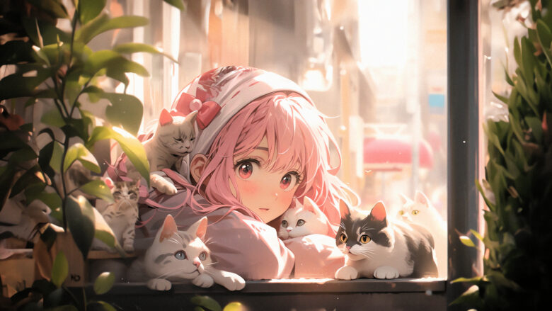 4k wallpaper for pc, desktop with pink hair beauty girl 3840x2160