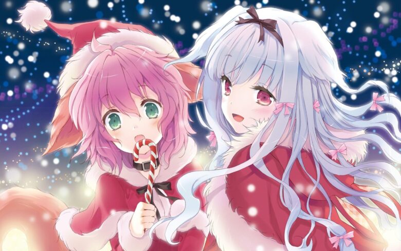 Best christmas anime girl wallpaper 2k for laptop 2560x1600