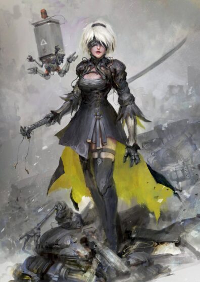 Best nier automata wallpaper 2K for phone 1600x2264