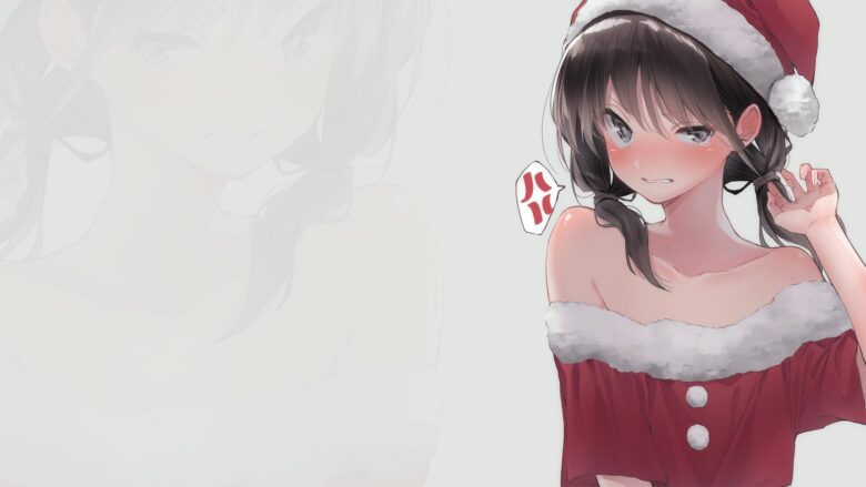 Christmas anime girl wallpaper can be used as background 1920x1080