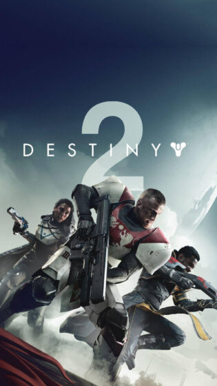 Destiny 2 wallpaper with brand text in the middle of the image 1080x1920