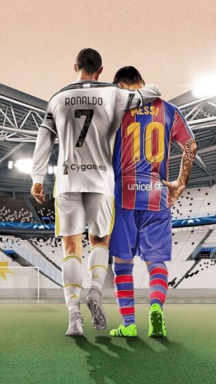 Download Ronaldo and Messi wallpaper Full HD for fan 1080x1920