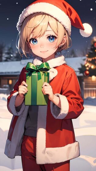 Free download christmas anime girl wallpaper HD for mobile 736x1308