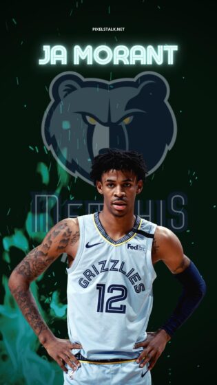 ja morant wallpaper edit with hand standing pose 1080x1920
