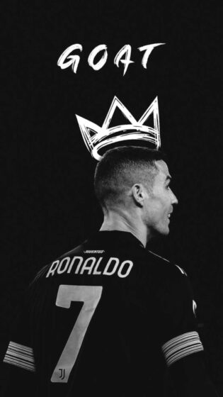 lock screen Ronaldo wallpaper black background with white letters 1080x1920