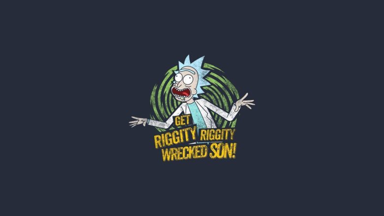 minimalist Rick and Morty wallpaper 1920x1080