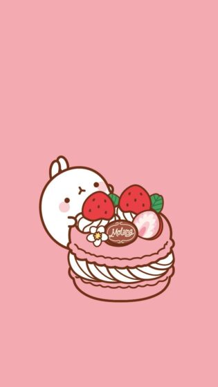 pink pfp wallpaper with molang rabbit 721x1280