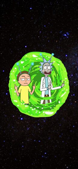 Rick and Morty middle finger wallpaper 2k for iPhone 1242z2688