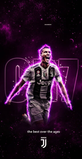 Ronaldo cool wallpaper has purple light wrapped around his body 641x1246