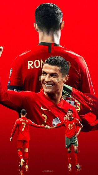 ronaldo pfp wallpaper with red background 1080x1920
