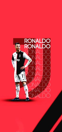 Simple lock screen Ronaldo wallpaper 1080x2280