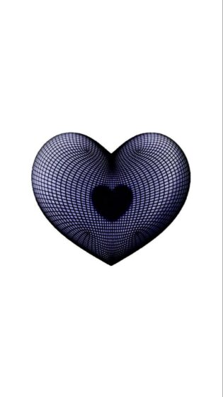 Simple y2k wallpaper heart effect 676x1200