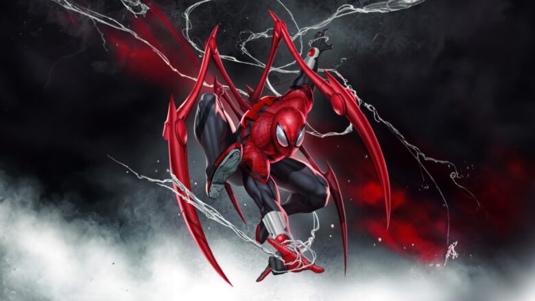 Spider man wallpaper with spider legs 3840x2160
