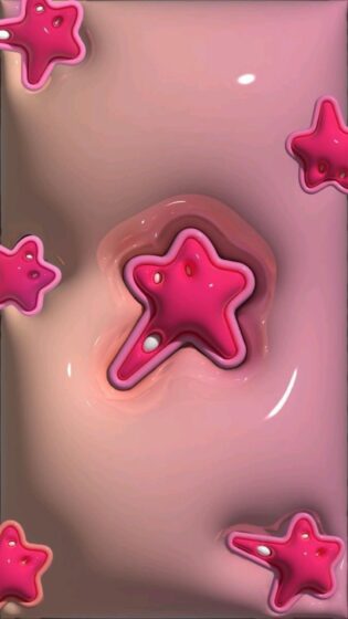 y2k wallpaper iPhone 3D floating star design 1019x1812