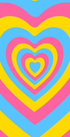 y2k wallpaper iPhone multicolored heart design 1080x2125