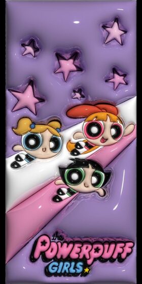 y2k wallpaper iPhone powerpuff girls cartoon theme 736x1472