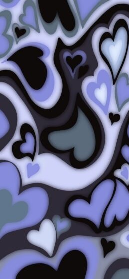 y2k wallpaper iPhone with dark hearts 736x1594