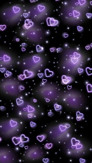 y2k wallpaper iPhone with small hearts on a dark background 720x1280